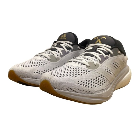 Adidas Mens White Breathable Mesh Cushioning Supernova Running Shoes Size 8.5 - Picture 3 of 9